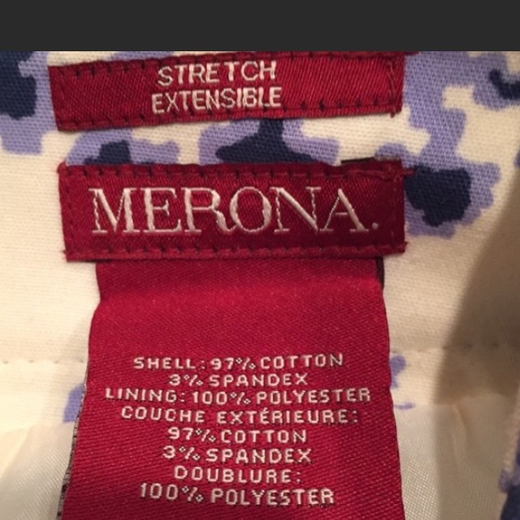 Merona Blue patterned skirt with pockets - Picture 4 of 4